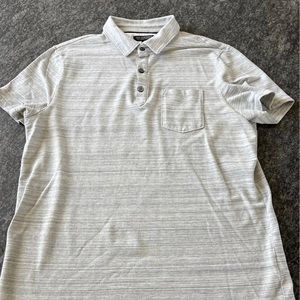 Banana Republic Heathered Gray Polo L